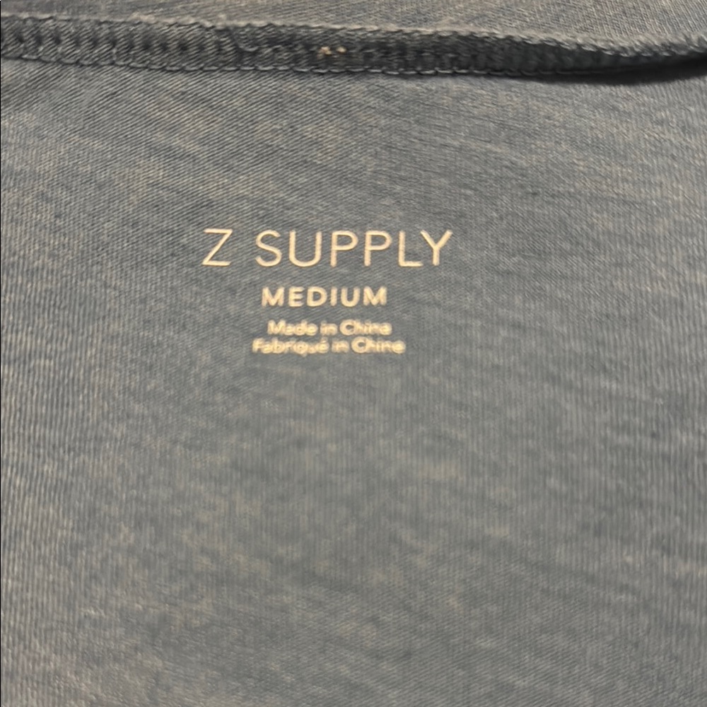 Women's Z Supply Light Blue Pocket T-Shirt - Picture 2 of 3